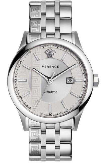 Review Versace V18040017 Automatic Aiakos Stainless Steel 44 mm Replica watch - Click Image to Close